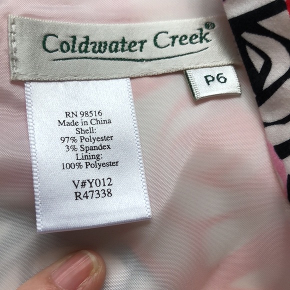 Coldwater Creek midi red/pink/white floral print - Picture 6 of 8